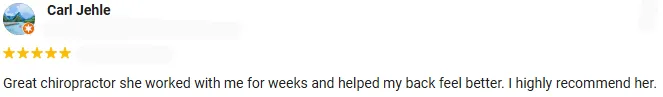 Chiropractic Carson City NV Testimonial Carl Jehle Chiropractic Carson City NV Testimonial Carl Jehle