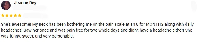 Chiropractic Carson City NV Testimonial Jeanne Dey Chiropractic Carson City NV Testimonial Jeanne Dey
